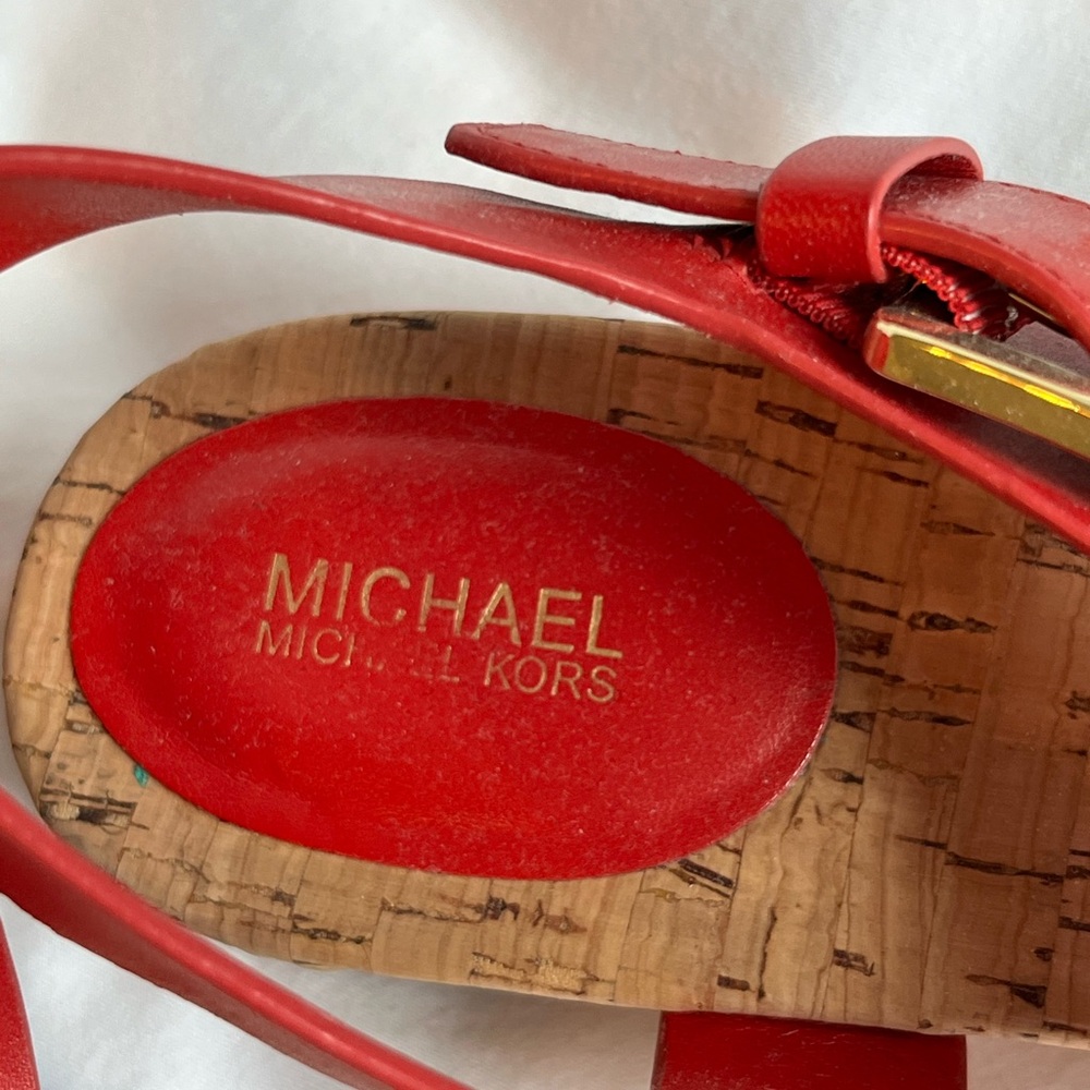 Michael Kors Red thong sandal size 9